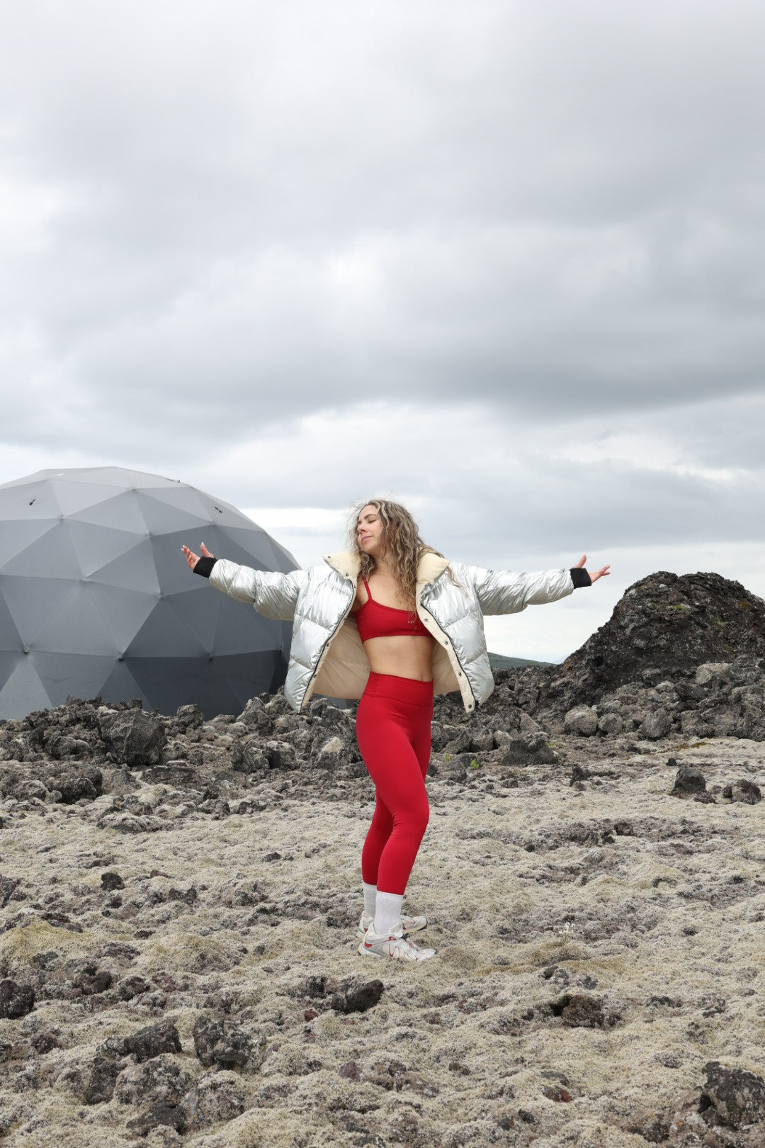 Silver Cropped Reversible Bomber PRE ORDER